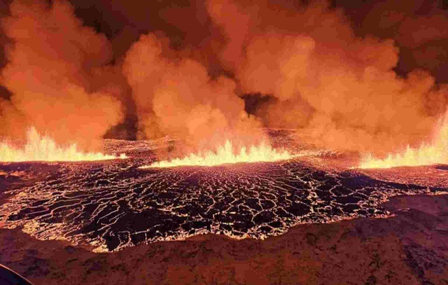 Na Islândia, vulcão entra em erupção pela terceira vez desde dezembro