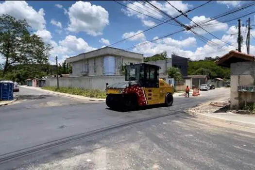 Ribeirão Pires finaliza asfaltamento de vias no Jardim Luzitano