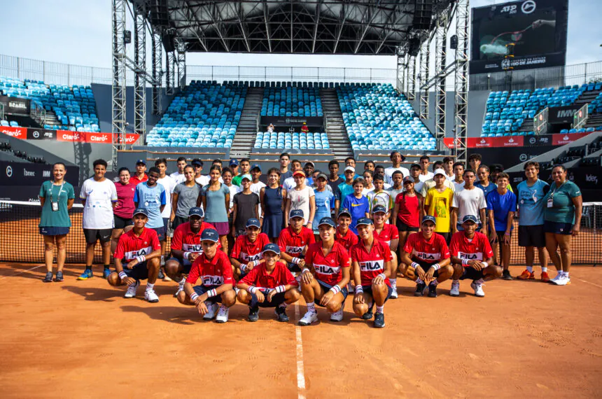 Boleiros e participantes do torneio Winners no Rio Open