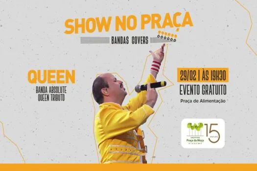 Shopping Praça da Moça abre temporada de shows gratuitos com a banda cover Absolute Queen