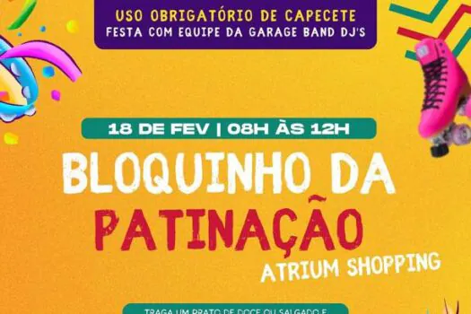 Carnaval se estende por mais um fim de semana no Atrium Shopping