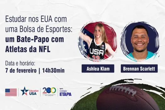 Atletas da NFL vêm ao Brasil para encontro sobre esportes e graduação nos Estados Unidos