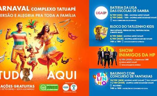 Complexo Tatuapé prepara um bailinho kids com concurso de fantasias