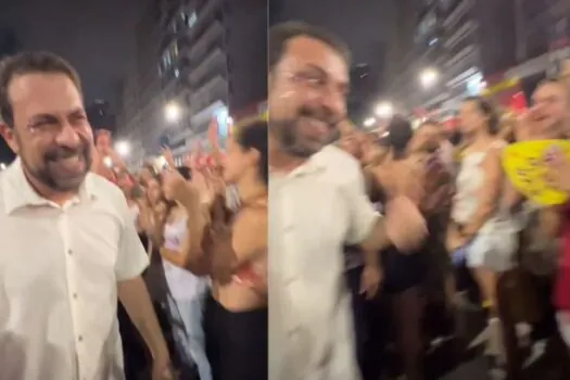 Guilherme Boulos é recebido com gritos de ‘prefeito’ em bloco de SP