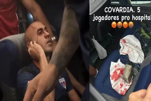 Jogadores do Fortaleza são hospitalizados após ataque a ônibus na saída da Arena Pernambuco