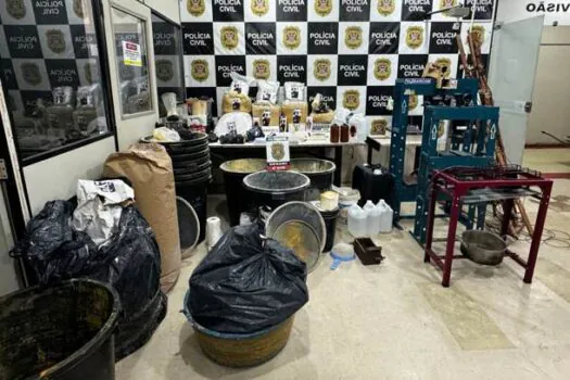 Dise fecha ‘laboratório’ de drogas e apreende 192 quilos de crack e cocaína em Itapecerica da Serra