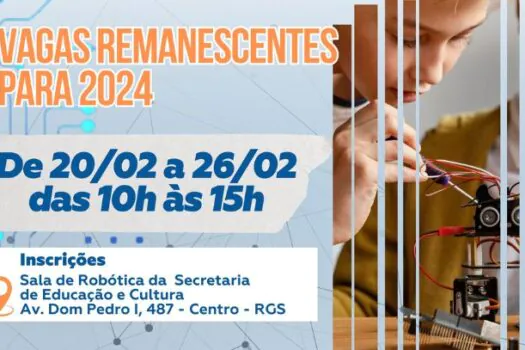 Rio Grande da Serra está com inscrições abertas para cursos de desenho e robótica