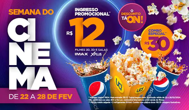 Shopping Metrópole terá ingressos a R$ 12 na Semana do Cinema