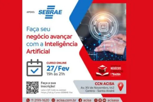 Inteligência artificial é tema de palestra gratuita da ACISA em parceria com o SEBRAE