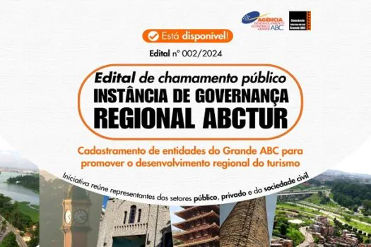 Consórcio ABC abre chamamento público para instância de governança regional de turismo 