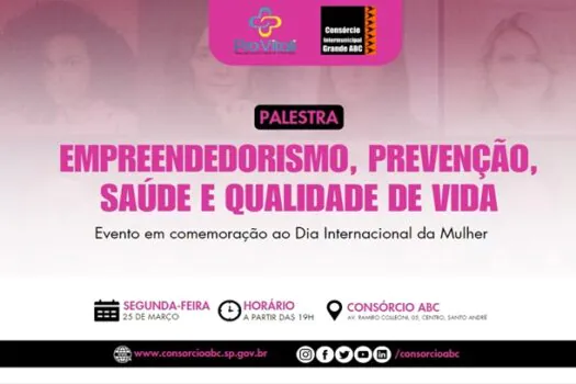 Consórcio ABC recebe palestra sobre saúde e empreendedorismo para mulheres