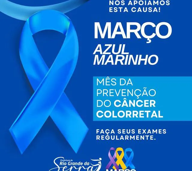 Março Azul Marinho- Mês de prevenção ao câncer colorretal