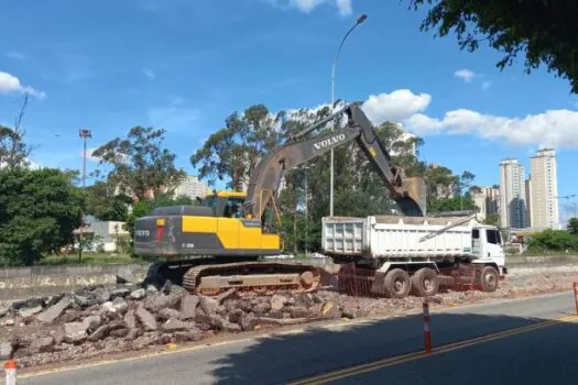 BRT-ABC dá início à 2ª fase das obras na Av. Lauro Gomes após cruzamento da Winston Churchill