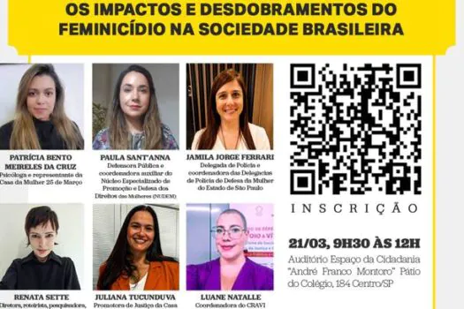 CRAVI promove o debate “Os Impactos e Desdobramentos do Feminicídio na Sociedade Brasileira”