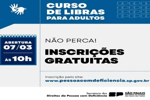 Governo de SP amplia vagas para curso online de Libras e abre inscrições nesta quinta (7)