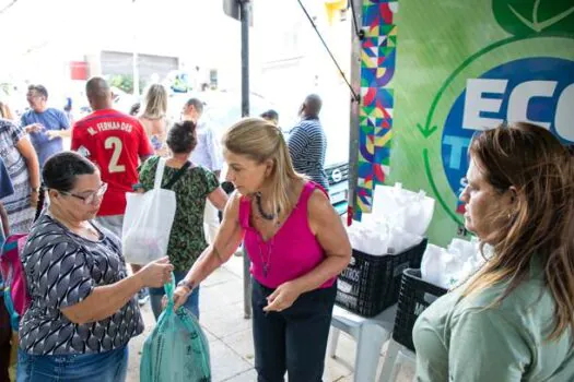 EcoTroca do Bairro Santo Antônio, em São Caetano, bate recorde e entrega 1.119 quilos de alimentos