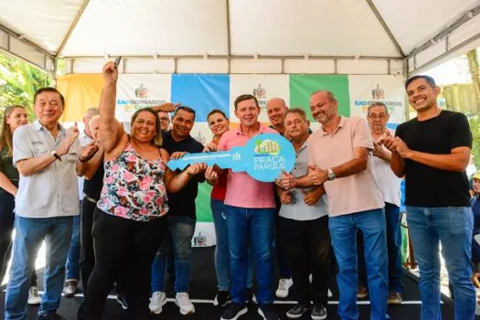 No Riacho Grande, prefeito Orlando Morando entrega a 63ª Praça-Parque de São Bernardo