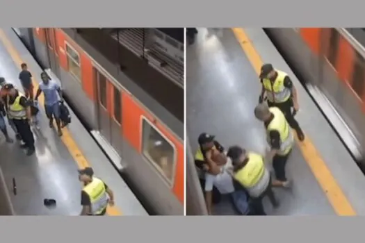 Seguranças da CPTM são filmados dando socos e mata-leão em homem