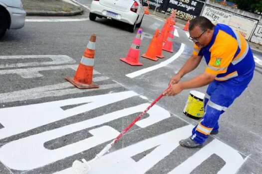 Santo André dobra extensão de vias contempladas com reforço de sinalização viária