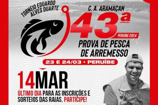 Torneio de Pesca e Arremesso do Aramaçan chega a 43ª edição