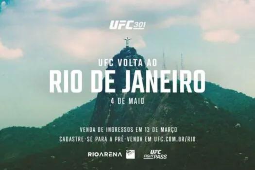 UFC volta a Rioarena, na Barra da Tijuca, no dia 4 de maio