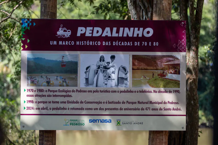 Além do pedalinho, o Parque do Pedroso deve receber mais novidades em breve