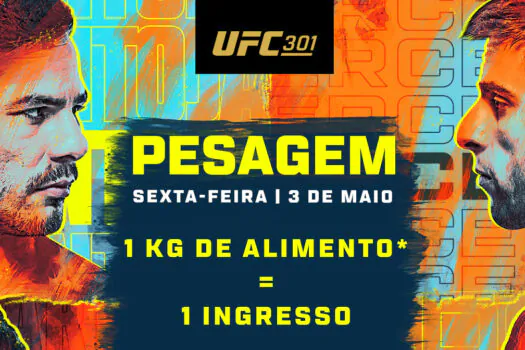 UFC promove ação solidária em troca de ingressos para a pesagem do evento no RJ