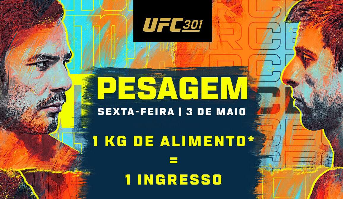 UFC promove ação solidária em troca de ingressos para a pesagem do evento no RJ