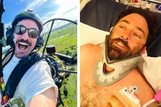 Youtuber quebra coluna, pélvis e mais após queda de parapente