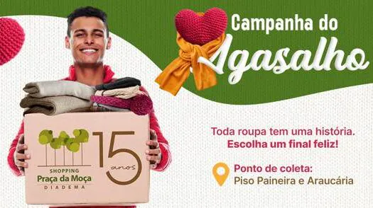 Shopping Praça da Moça intensifica ação solidária para arrecadação de agasalhos