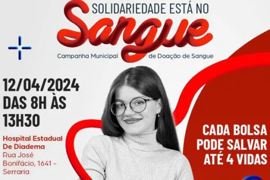 Fundo Social de Diadema e estudantes da Unifesp fazem Campanha de Doação de Sangue