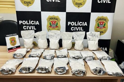 Polícia Civil prende homem em flagrante e apreende mais de 20 quilos de cocaína, no interior de SP