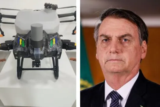 ‘Drones Bolsonaro’: nome do ex-presidente estampa carcaça de pulverizadores agrícolas