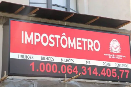 Impostômetro atinge R$ 1 trilhão em impostos, crescimento de 21,7% em comparação com 2023, aponta ACSP