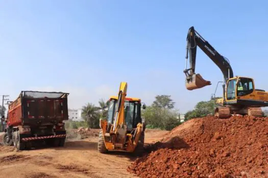 Viaduto: Ribeirão Pires conclui fundação da ponte convencional na Humberto de Campos