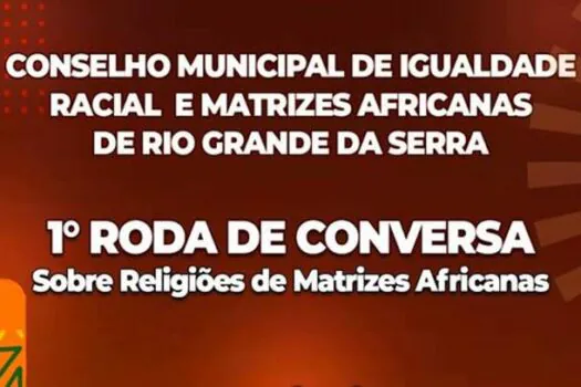 Rio Grande da Serra realiza roda de conversa com o tema Religiões de Matrizes Africanas