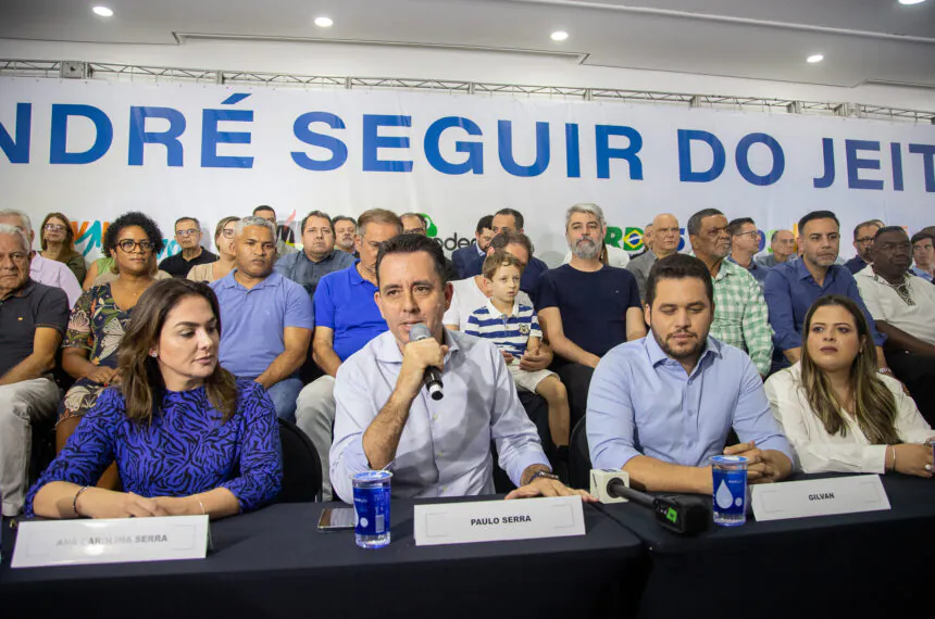 Coletiva de oficialização da pré-candidatura de Gilvan pelo PSDB em Santo André