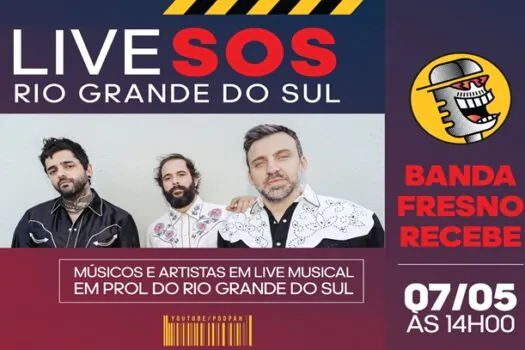 Fresno e Podpah se unem em live solidária em prol do Rio Grande do Sul