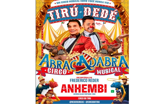 Tirullipa e Dedé Santana em "Abracadabra - Circo Musical"
