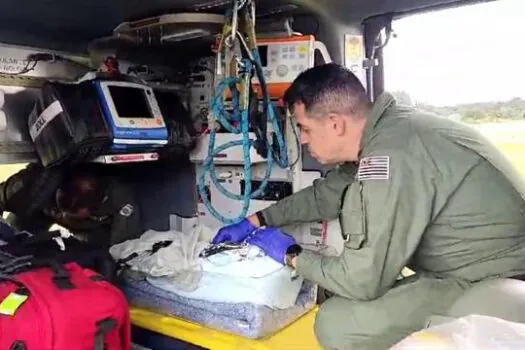 Helicóptero da PM realiza encontro de mãe com bebê em Venâncio Aires