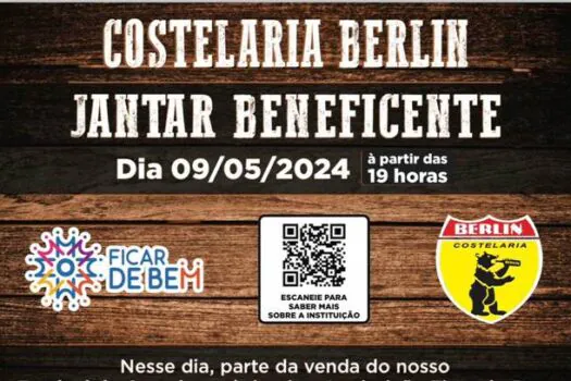 Costelaria Berlin faz jantar beneficente em prol da instituição Ficar de Bem