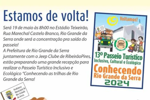 13º Passeio Turístico Inclusivo, Cultural e Ecológico em Rio Grande da Serra