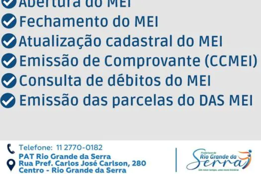 SEBRAE AQUI – Rio Grande da Serra oferece atendimento para empreendedores