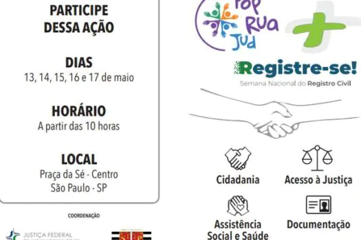 Sefras participa da 2ª Semana do Registro Civil, na Praça da Sé