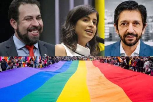 Boulos e Tabata vão à Parada LGBT+ e criticam Nunes por ausência