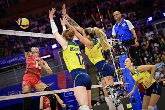 Brasil perde terceiro lugar na Liga das Nações de vôlei feminino