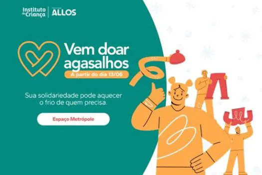 Campanha do Agasalho do Shopping Metrópole será em parceria com o Instituto da Criança