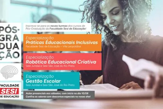 Faculdade SESI de Educação abre inscrições para novas turmas de pós-graduação