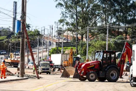 Obras da Estrada Samuel Aizemberg atingem 80% de execução em São Bernardo