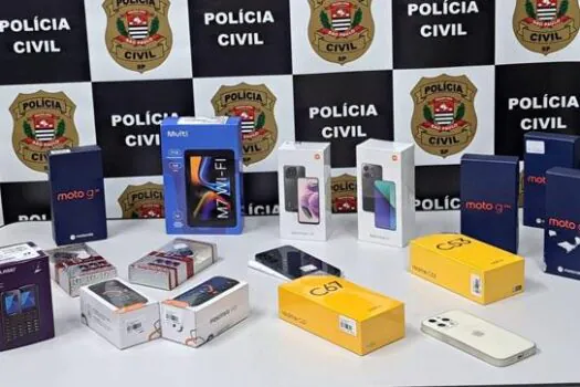 Roubo e venda de celulares: polícia acaba com esquema criminoso e recupera produtos no interior